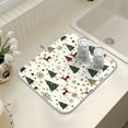 thumbnail image 7 of Ryvnso Christmas Reindeer Trees Dish Drying Mat for Kitchen Countertop 16x18 Small Dish Pad Drainer Rack Dish Sink Mats, 7 of 7
