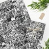 Black and White Vintage Comic Hero Wrapping Paper - Superhero Wrapping