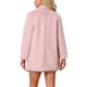 thumbnail image 3 of Abrigo de piel sintética con solapa INSPIRE CHIC para mujer, chaqueta cálida y difusa de invierno con bolsillos S rosa polvo, 3 of 6