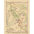 thumbnail image 2 of Sneden 19x24 Black Ornate Wood Framed with Double Matting Museum Art Print Titled - Mill Springs Kentucky Battle - Sneden 1862, 2 of 4