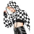 thumbnail image 1 of ITFABS Femmes Sweat à Capuche Punk Gothique à Manches Longues avec Chaînes, 1 of 4