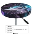 thumbnail image 4 of Disketp Purple Sky Wolf Funda Redonda para Taburete, Funda de Cojín para Silla de Bar Suave y Elástica-12 inch, 4 of 7