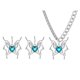 thumbnail image 1 of Collar y aretes YONGSHENG con colgante de mariposa y diamantes de imitación, 1 of 5