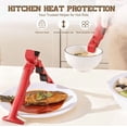 thumbnail image 6 of 3 In 1 Heat Resistant Silicones Bowl Clamp Ergonomic Nonslip Grip Plate Gripper Tongs For Hot Dishes Bowl Kitchen Tool(Red), 6 of 8