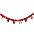 thumbnail image 2 of Gmogad 6FT Velvet Bow Christmas Garland Pre-Assembled Hanging Ribbon Garland for Mantel Fireplace Door Window Frame Holiday Party Indoor Outdoor Home Decoration Elegant Xmas Ornament Display, 2 of 6