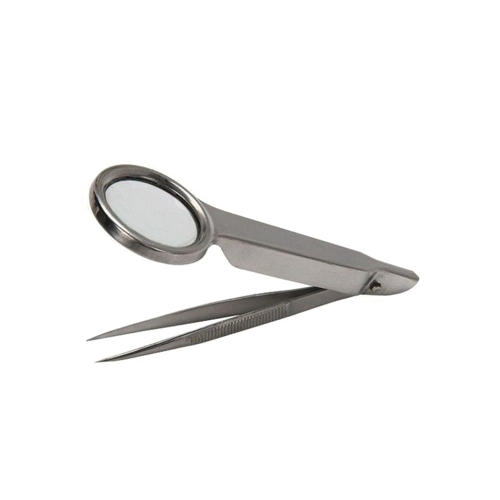 33/4" Magnifying Glass Lens Inspection Tweezers Jewelry Making Craft