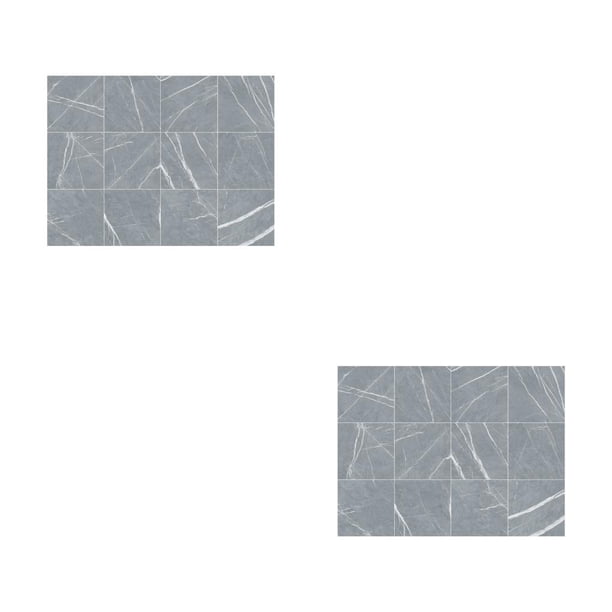 Yuarrent Adhesivo de suelo, papel tapiz impermeable de PVC para el hogar, azulejos autoadhesivos lavables resistentes al aceite, decoraciones para muebles Tipo 1 2piezas Yuarrent CBP496441