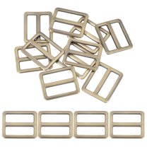 Uxcell Metal Tri-glide Slide Buckle, Zinc Alloy Adjuster Sliders Webbing Strap Fasteners for Bag Belt Dog Bronze 25mm