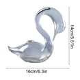 thumbnail image 3 of 1 Pair Hand Blown Glass Swan Bud Vase for Indoor Plants or Fresh Flowers Use for Office Desk Decor Wedding Centerpieces Home Decor Great Gift for Friends (B), 3 of 6