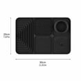thumbnail image 3 of 5-in-1 Silicone Slow Feeder and Lick Mat for Dogs, Suction Cup Pet Feeding Tray with Water Bowl, 11.81x7.87 Inch Enrichment Mat for Meals, Bathing and Grooming(5-in-1-Black), 3 of 9