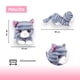 thumbnail image 2 of Gatito De Peluche Adorable Estirado Gris con Rayas Azules, 2 of 5