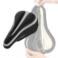 thumbnail image 3 of Funda de asiento de bicicleta acolchada de silicona con esponja reflectante Negro y gris Sunnimix Cojín de montdle de bicicleta, 3 of 8