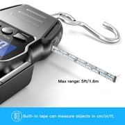 Electronic luggage scale, Mmgoqqt, 50 kg/110 lbs, Silver