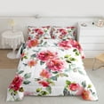 thumbnail image 2 of Homewish Pink Flowers 2pcs Bedding Comforter Set For Kids Teens Adults,Chic Floral Blossoms Twin Comforter Sets,Watercolor Botanical Plants Breathable Bedding Set,Ultra Soft Home Decor,Reversible, 2 of 8