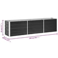 thumbnail image 2 of vidaXL Garden Raised Bed Galvanized Steel, Planter, Weather-resistant, Anthracite, 94.5"x15.7"x17.7", 2 of 5