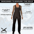 thumbnail image 3 of Arctix Women's Essential Insulated Ski Bibs, Water Resistant Snow Pants for Skiing & Snowboarding (Black, Medium), 3 of 7