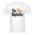 thumbnail image 2 of Funny Dog Dad C-T shirt, The Dogfather C-T shirt，Fathers Day GifC-T shirt Birthday Gifts for Men, White, 2 of 5