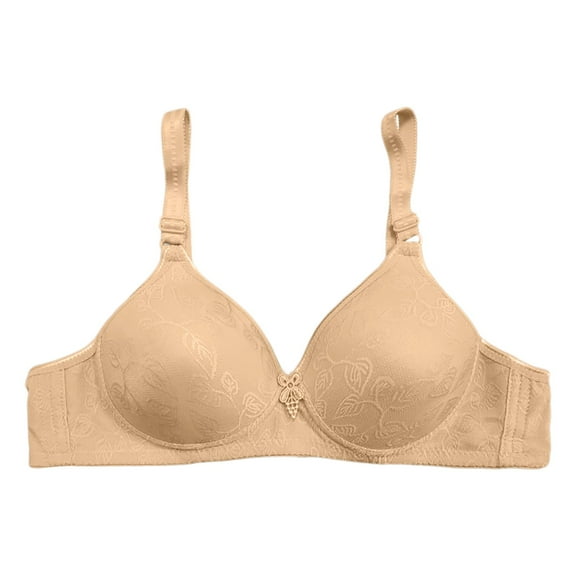 Women's Soft Comfortable Seamless Jacquard Bra for Middle and Elderly Supportive Wireless Everyday Wear