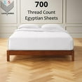 thumbnail image 2 of 6-PC Short King Egyptian 700-TC Cotton Sheet Set - 10" Deep Pockets with 1 Fitted Sheet, 1 Oversized Flat Sheet 4 Pillowcases - White, 2 of 7