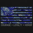 thumbnail image 3 of Blue American Flag Courage Loyalty Honor T-shirt USA Military Proud Veteran's Day Don't Tread on Me Men's Tee, 3 of 7