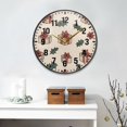 thumbnail image 2 of Yayeee Wall Clock Battery Operated 9.5" Silent Quartz Non-Ticking for Living Room Decor, Beige Christmas Box Pattern, 2 of 8