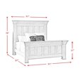 thumbnail image 3 of Pemberly Row Farmhouse 91"W Farmhouse Wood King Bed in White Finish, 3 of 6