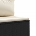 thumbnail image 5 of vidaXL 5 Piece Garden Lounge Set with Cushions Black Poly Rattan, 5 of 5
