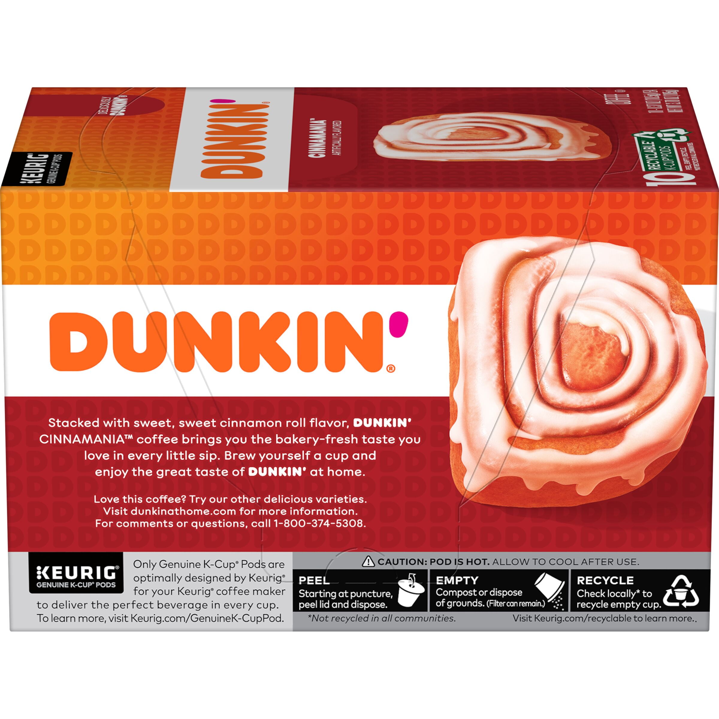 (60 Count) Dunkin' Cinnamania, K-Cup Coffee Pods