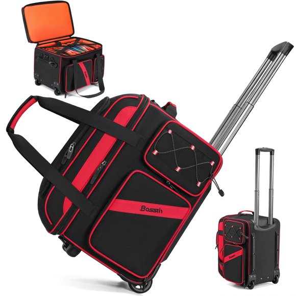Bolsa enrollable para DJ BOSSTIN con ruedas para equipo de 15.6 pulgadas