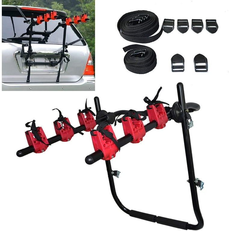 TFCFL Bike Trunk Mount Bicycle Rack Holding 3 Bikes Bicycle