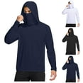 thumbnail image 2 of Fengactive Fishing Shirts for Men Hooded Sun Shirt with Mask Long Sleeve Cooling Lightweight Hoodies, 2 of 7