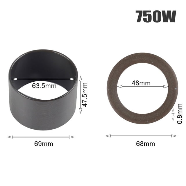 Oil Free Mute Air Compressor Cylinder Sleeve Piston Ring Set Suitable For 750/950/980W Models Complete Specifications