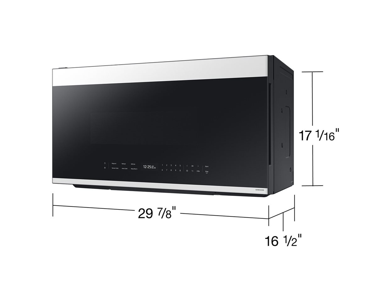 Samsung ME21DB670012 2.1 Cu. Ft. White Glass Over-the-Range Microwave