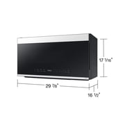Samsung ME21DB670012 2.1 Cu. Ft. White Glass Over-the-Range Microwave