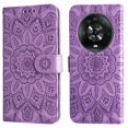 thumbnail image 5 of Funda tipo cartera GANGXUN para Honor Magic 4 Pro , diseño girasol, cuero PU, soporte, cierre magnético, tarjetero, 5 of 5