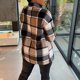 thumbnail image 4 of Chaquetas y abrigos casuales sin capucha de manga larga para mujer, camisa holgada de manga larga con botones y bolsillo a cuadros, abrigo de manga larga para mujer, 4 of 7