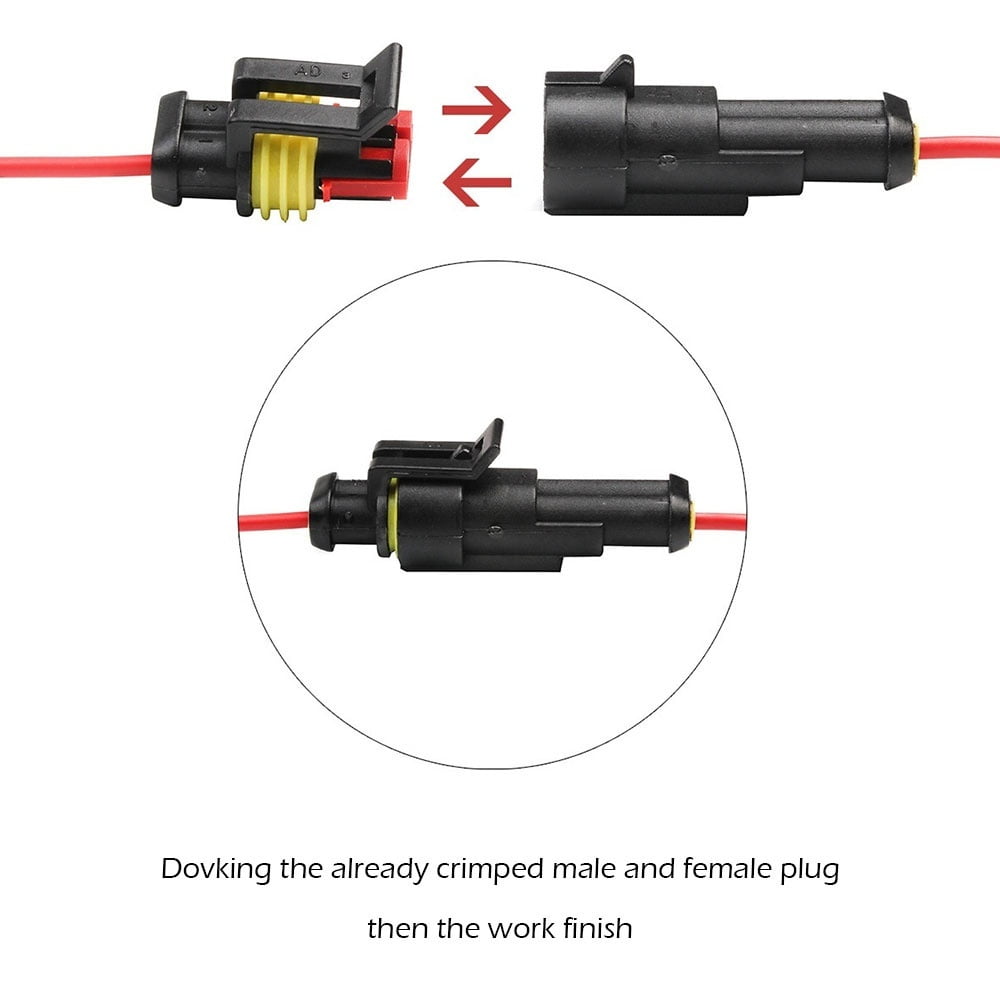 26Sets Waterproof Car Auto Electrical Wire Connector Plug 1-4 Pin Way Plug Kits