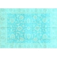 thumbnail image 1 of Ahgly Company Indoor Rectangle Oriental Light Blue Traditional Area Rugs, 5' x 8', 1 of 4