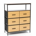 thumbnail image 6 of LuxenHome Black and Brown Manufactured Wood 6-Drawer 1-Shelf Accent Chest, 6 of 11