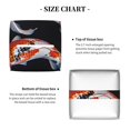 thumbnail image 5 of Sikiie Tricolor Koi Fish Trio Leather Tissue Box Cover Square, tissue box holder - 5.2”x5.2”x5.2”, 5 of 7