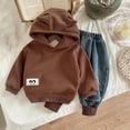 thumbnail image 2 of Gerichy Toddler Baby Boy Clothes Fall Winter Outfit, Baby Clothes For Girls Boy Solid Color Hoodie And Sweatpants Outfit Toddler Sweatsuit, 2 of 7