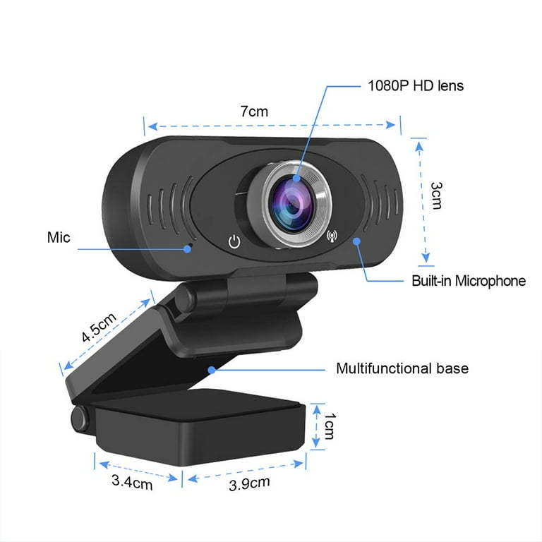 Jidetech 1080P HD Webcam with Microphone PC Computer Laptop Webcam for Streaming Online Class, Zoom Meeting/Skype/Facetime/Teams, PC Mac Laptop Desktop