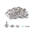 thumbnail image 3 of 25 Set Screw Snap Fasteners Kit 15mm Metal Snaps Button for Boat Canvas, Silver Tone, 3 of 6