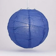 Quasimoon 20" Dark Blue Irregular Ribbed Paper Lanterns (10 PACK) by PaperLanternStore