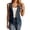 Blue, variant on Women's Sleeveless Vest Tops Button Front Tailored Blazer Waistcoat Casual Work Office Business Suit Vest with Pockets