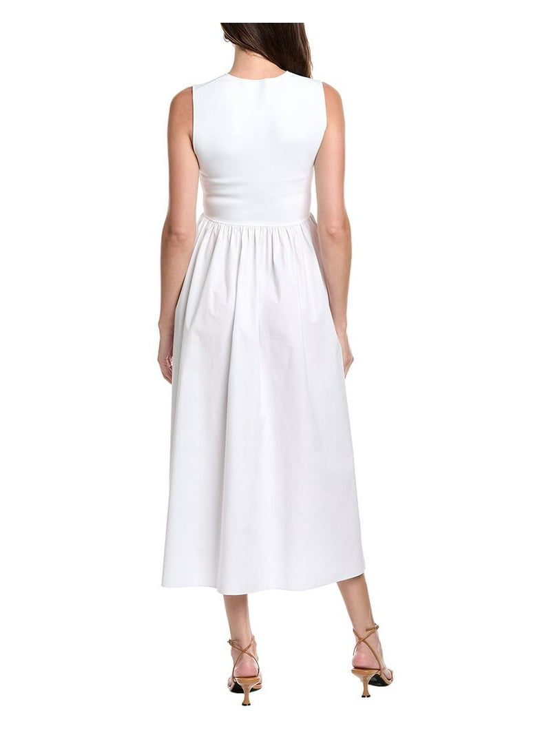 elowen midi dress Elowen Floral Lace Trim Square Neck Midi Dress Small