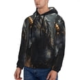 thumbnail image 3 of Naloa Black And Gold White Horse Men's Casual Hooded Collar Drawstring Hoodies Pullover Sweatshirts Casual Long Sleeve Shirts-4X-Large, 3 of 7