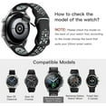 thumbnail image 2 of Compatible for Samsung Watch 3 Bands 45mm/Galaxy Watch Bands 46mm/Gear S3 Frontier/Classic Watch, 22mm Watch Band Quick Release Silicone Breathable Strap Wristband for Men，Black/Gray, 2 of 6