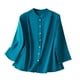 thumbnail image 3 of Camisetas para mujer,Camiseta de verano de manga larga con cuello redondo para mujer, cómoda y casual, color liso, corte regular, para casa o el trabajo, sopatenor, 3 of 8