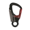 thumbnail image 2 of Mosquetón con clip, gancho a presión con doble bloqueo, mosquetón resistente para escalada en roca, mosquetón con bloqueo automático a presión para Negro, 2 of 8